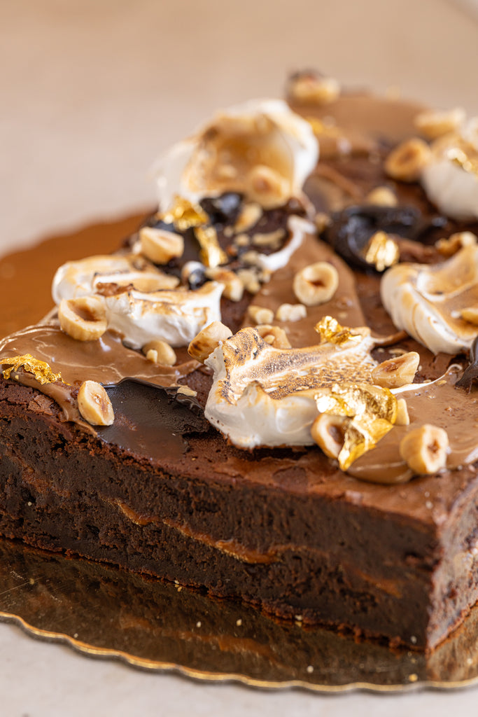 Chocolate Hazelnut Brownie Slab Cake (GF DF) - Allow 48 hours