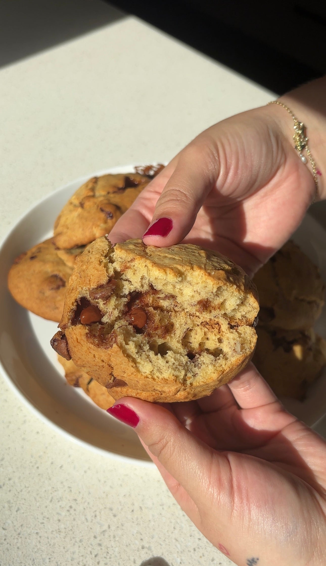 Banana Bread Choc Chip Cookies (GF V)