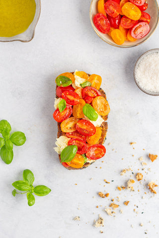 Tomato Mozzarella Toast (GF V) – Nodo Donuts