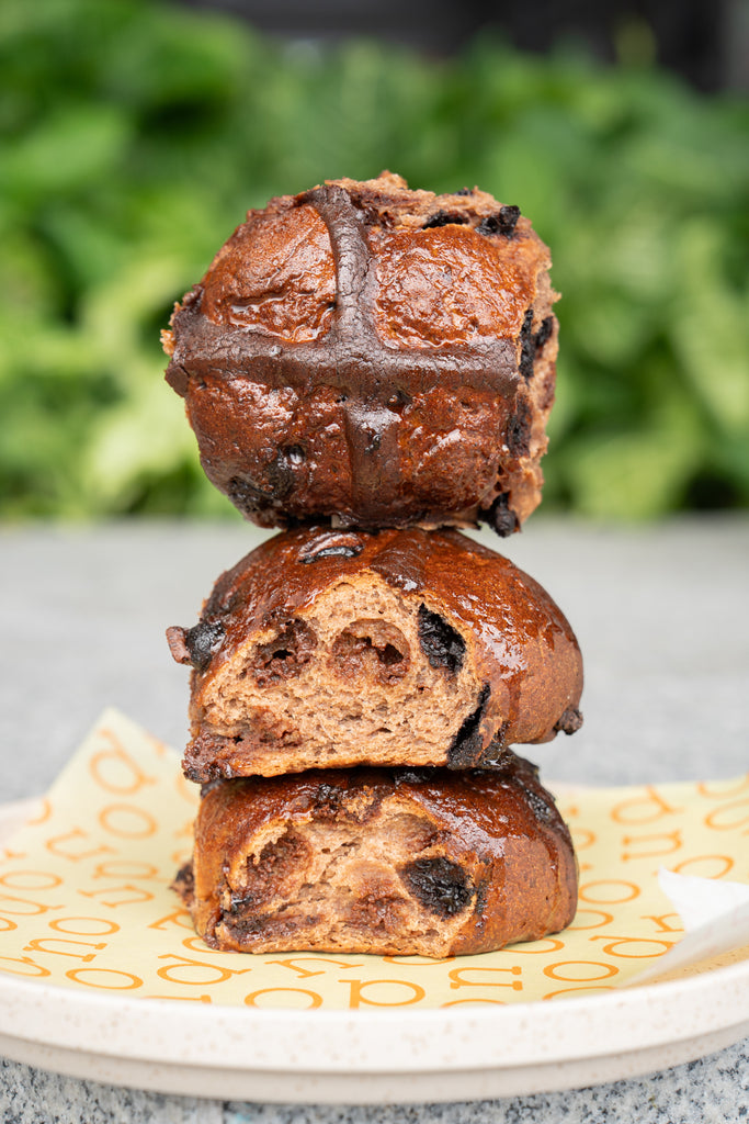 Chocolate Sourdough Hot Cross Bun (GF)