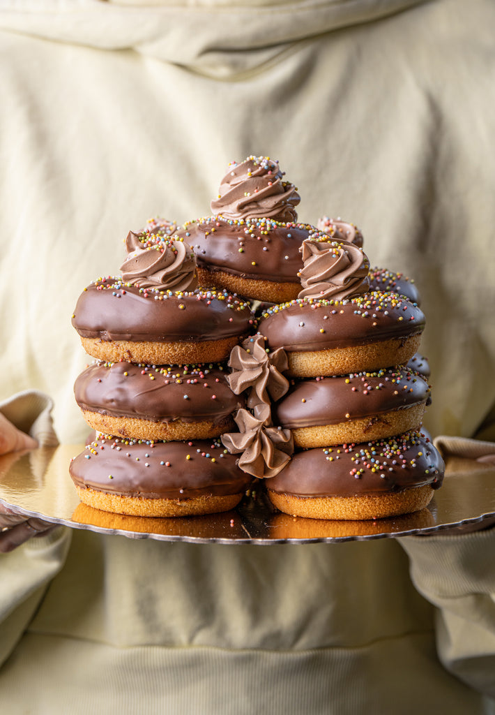 Milk Chocolate and Hazelnut Donut Celebration Cake (GF)